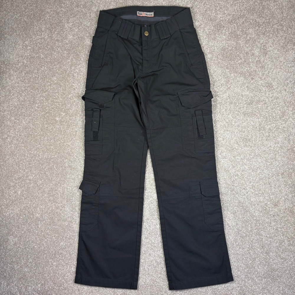 5.11 Tactical Women Black Ripstop Cargo Pants Size 4 Regular Work Outdoor